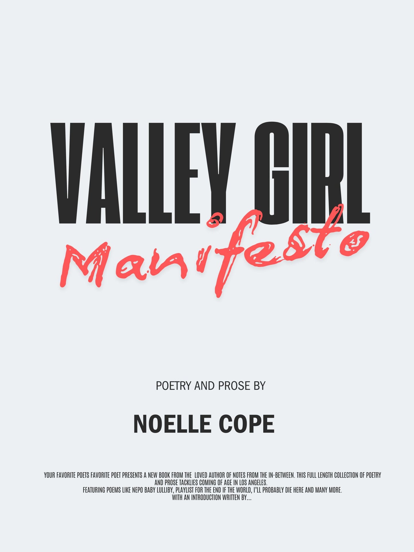 Pre Order: Valley Girl Manifesto