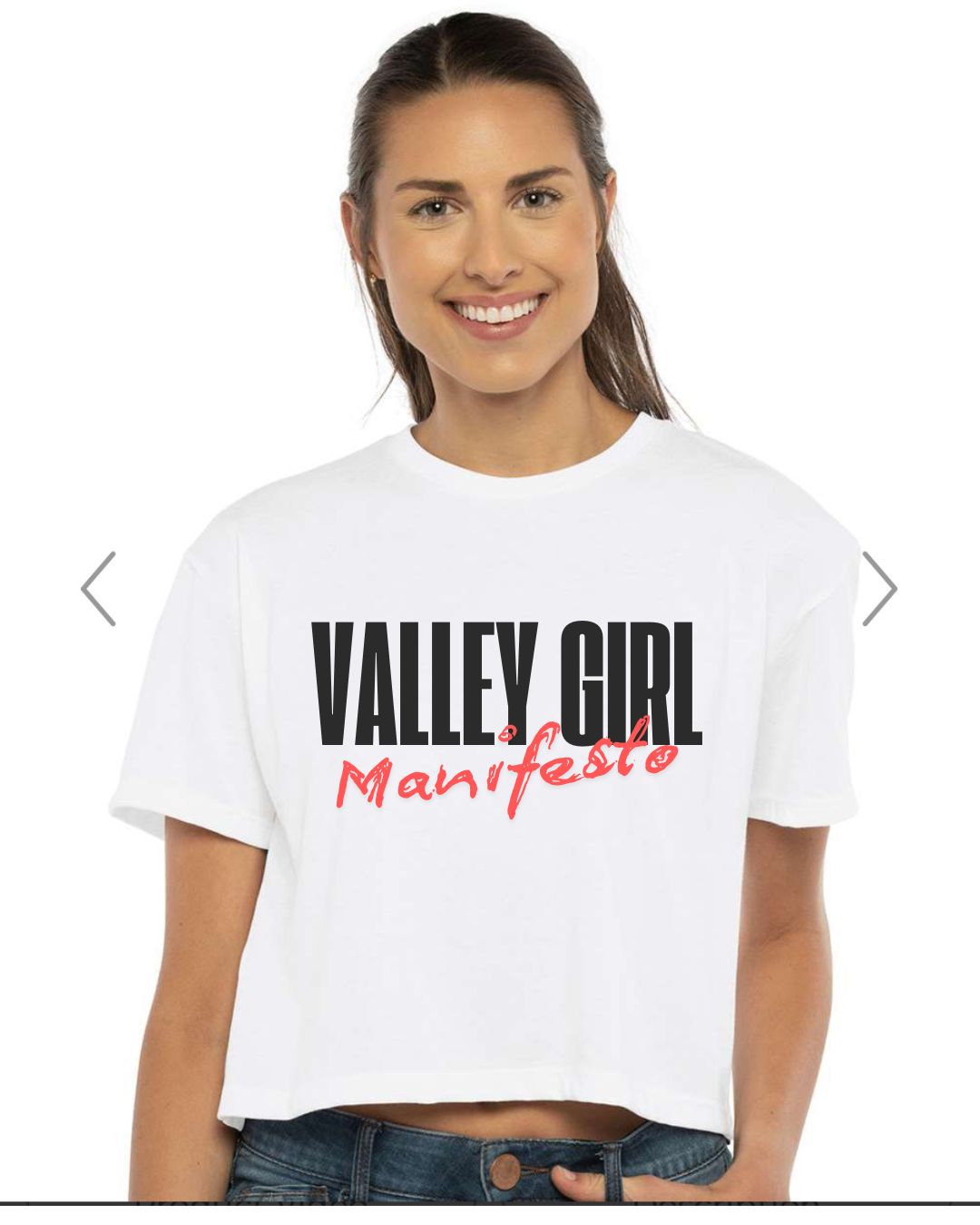 Valley Girl Manifesto Woman's Crop Tops